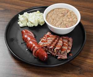 sausage and brisket plate